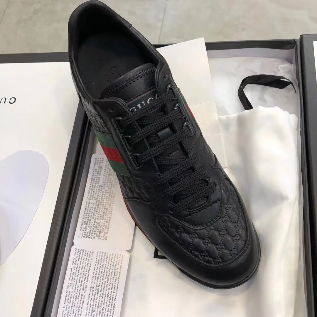 Men's men's shoes 💰440 [New style] 🎍🎍Gucci - the same model as the classic Gucci popular casual shoes counter, size: 38-45 imported cowhide upper ➕ imported cotton sheepskin, high-density latex pad for the feet, rubber outsole, best-selling hot 🔥